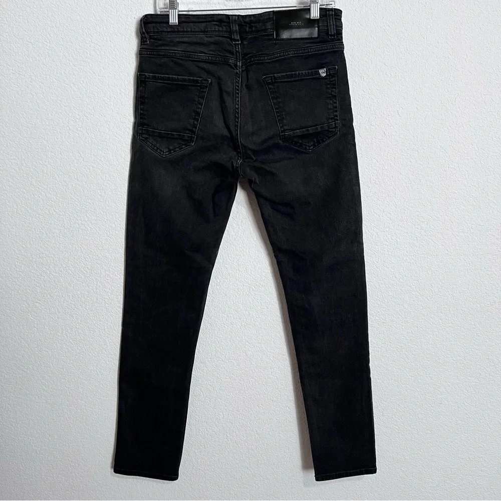 Zara Black Faded Slim Fit Demin Jeans 31